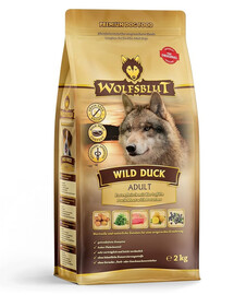 WOLFSBLUT Wild Duck Adult sausā suņu barība ar pīli un kartupeļiem 12,5 kg