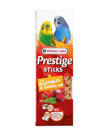 VERSELE-LAGA Prestige Sticks 2 flakoni ar dārzeņiem un pienenēm maziem papagaiļiem 60g