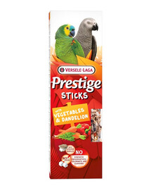 VERSELE-LAGA Prestige Sticks 2 flakoni ar dārzeņiem un pienenēm lieliem papagaiļiem 140g