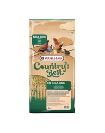 VERSELE-LAGA Country's Best Gra-Mix Ardennes 4kg dekoratīvo mājputnu maisījums ar sasmalcinātu kukurūzu, saulespuķēm un zirņiem.