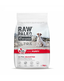 RAW PALEO Ultra Beef Mini Puppy 750g mazu šķirņu liellopu gaļas kucēniem