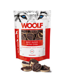 WOOLF Beef Sushi With Cod 100g suši ar liellopu gaļu un mencu