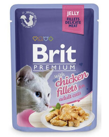 BRIT Premium Cat  Fillets in Jelly vistas gaļa 24x85g