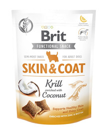 BRIT Care Dog Functional Snack Skin&Coat Krill 150g krila ārstēšanas līdzeklis kažokam