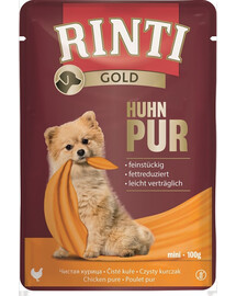 RINTI Chicken Pure Mini vistas gaļas maisiņš mazām šķirnēm 100 g