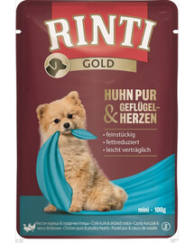 RINTI Chicken Pure & Poultry sirdis Mini paciņa mazo šķirņu suņiem 100 g