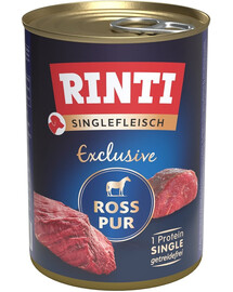 RINTI Singlefleisch Exclusive Horse Pure monoproteīnu zirga gaļa 400 g