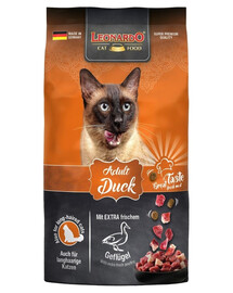 LEONARDO Adult Duck Rice sausā kaķu barība 0,3 kg