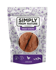 SIMPLY FROM NATURE Meat Strips Gaļas bumbiņas vistas gaļas sloksnes suņiem 80 g