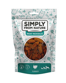 SIMPLY FROM NATURE Gaļas nūdeles Gaļas nūdeles ar tītaru gaļu suņiem 80 g
