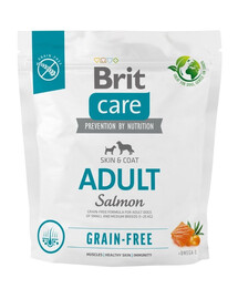 BRIT Care Sausā barība pieaugušajiem bez graudaugiem ar lasi 1 kg