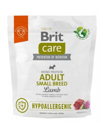BRIT CARE Hypoallergenic Adult Small Breed Lamb 1kg pieaugušiem mazo šķirņu suņiem ar jēru