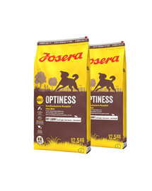 JOSERA Optiness 2 x 12,5 kg pieaugušiem vidēju un lielu šķirņu suņiem