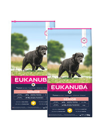 EUKANUBA Caring Senior Large Breed turtinga šviežia vištiena 30 kg (2 x 15kg)