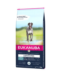 EUKANUBA barība bez graudaugiem pieaugušajiem lielo šķirņu suņiem 12kg