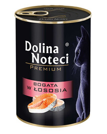 DOLINA NOTECI Premium ar augstu laša saturu pieaugušiem kaķiem 400 g