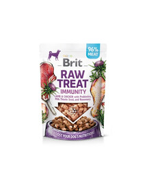 BRIT Raw Treat Freeze Dried Immunity 40 g liofilizēts jēra un vistas gaļas kārums ar probiotikām suņiem