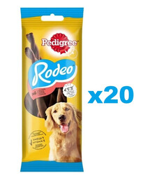 PEDIGREE Rodeo 20x70g suņu našķi ar liellopu gaļu