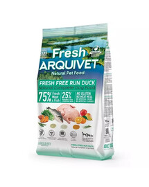 ARQUIVET Svaiga puslīdz mitra barība suņiem pīle ar okeāna zivīm 2,5 kg