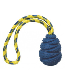 Zabawka gumowa Sporting Jumper na linie naturalny kauczuk, 7 cm/25 cm