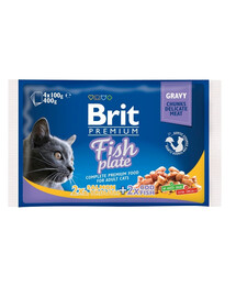 Zestaw saszetek Cat Adult Fish Plate 4x100g
