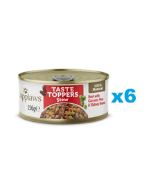 APPLAWS Taste Toppers Gulasz z wołowiną, marchewkami i groszkiem 6x156 g