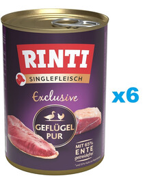 RINTI Singlefleisch Exclusive Poultry Pure monobiałkowa drób 6x400 g