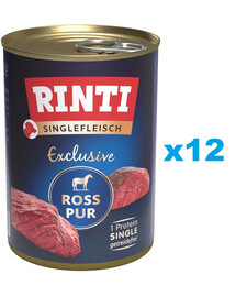 RINTI Singlefleisch Exclusive Horse Pure monobiałkowa konina 12x400 g