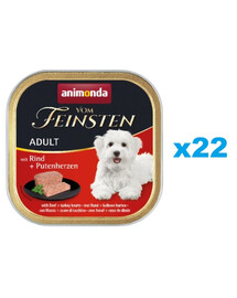 ANIMONDA Vom Feinsten Adult wołowina i serca z indyka 22x150g