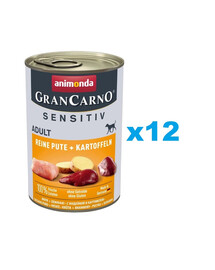 ANIMONDA Grancarno Sensitive indyk z ziemniakami 12x400 g