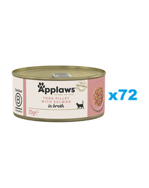 APPLAWS Cat Adult Tuna with Salmon in Broth tuńczyk z łososiem w bulionie 72x70 g