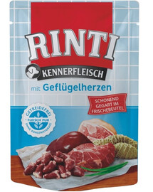 RINTI Kennerfleisch Poultry hearts Serca drobiowe saszetka 12x400 g