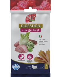 FARMINA N&D Quinoa Dental Treat Digestion Mini 60 g (7 szt) zobu ārstēšana mazo šķirņu suņiem