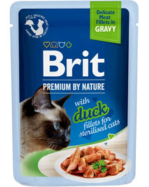 Premium By Nature Fillets in Gravy for Sterilized cats z kaczką 24x85g