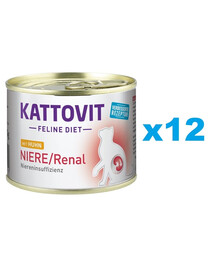 KATTOVIT Feline Diet Niere/Renal Kurczak 12 x 185 g