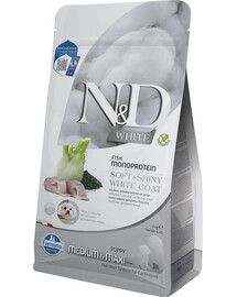 N&D White Dog Puppy Medium Maxi Sea Bass, Spirulina, Fennel 2 kg