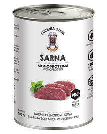 Sarna Monoproteinowa karma dla psów wszystkich ras 400 g
