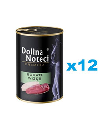 DOLINA NOTECI Premium Bogata w gęś dla kota 12x400 g