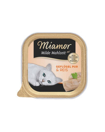 MIAMOR Milde Mahlzeit Poultry Pure&Rice 100g mājputnu gaļa un rīsi