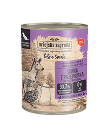 Leśne smaki Sarna z przepiórką mokra karma dla psów 800 g