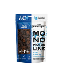 Monoproteinowe miękkie przysmaki dla psów Jeleń 115 g