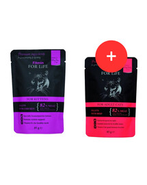 FITMIN Cat For Life pouch kitten chicken 85 g dla kociąt + mokra karma GRATIS