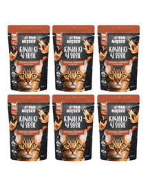 PAN MIĘSKO Kawałki w sosie Cielęcina z jeleniem mokra karma dla kotów 6x85 g