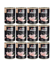 PAN MIĘSKO Indyk z królikiem mokra karma dla kota 12x400 g