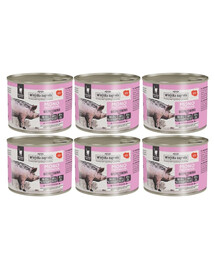 WIEJSKA ZAGRODA Monobiałkowa Wieprzowina mokra karma dla kotów 6x200 g