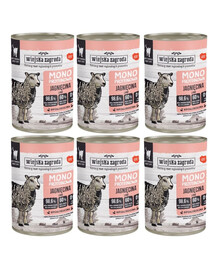 WIEJSKA ZAGRODA Monobiałkowa Jagnięcina mokra karma dla kotów 6x400 g