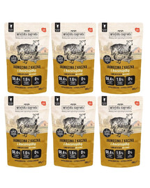 WIEJSKA ZAGRODA Superfoods Jagnięcina z kaczką i kocimiętką mokra karma dla kota 6x100 g