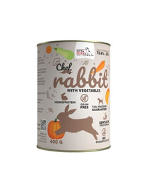 Chef Monoprotein Królik z warzywami 400 g mokra karma dla psów