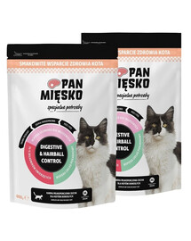 PAN MIĘSKO Specjalne potrzeby Digestive & Hairball Control dla kotów 2x3 kg