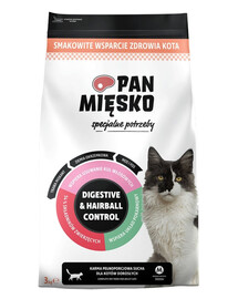 Specjalne potrzeby Digestive & Hairball Control dla kotów 3 kg